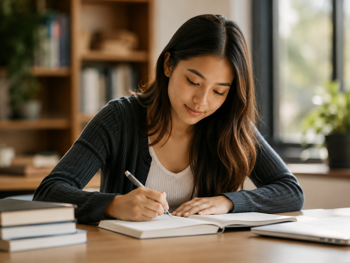 Student in a calm welcoming space